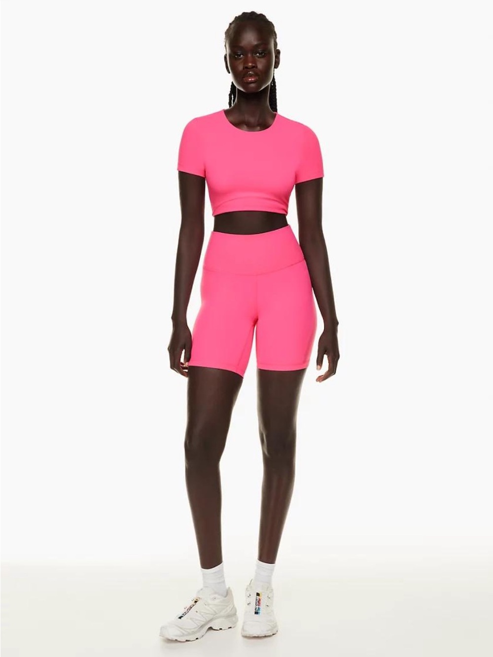 TnaBUTTER Atmosphere Hi-Rise 7” Bike Shorts Neon Pink S